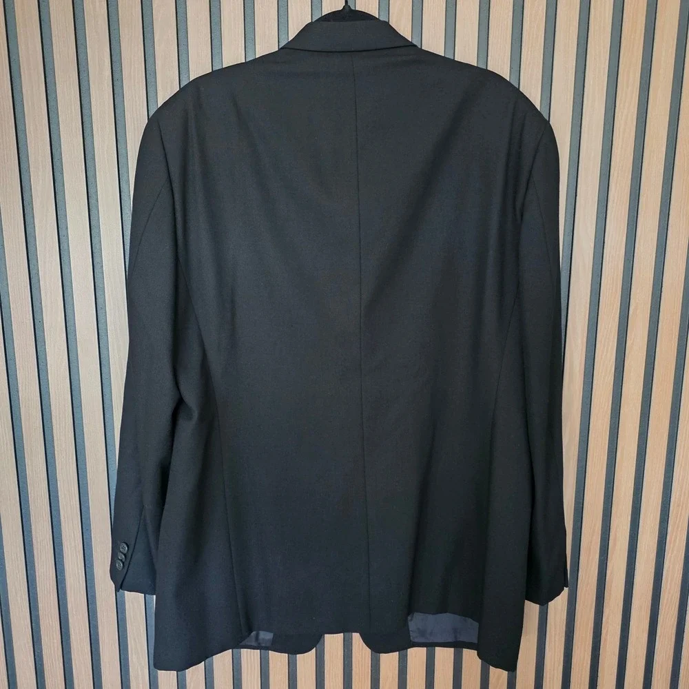 Giorgio Armani Blazer Mens 54R Gray Le Collezioni Virgin Wool‎ Herringbone Italy